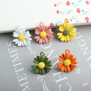 Mặt charm hoa cúc khuyết hợp kim làm vòng tay, khuyên tai