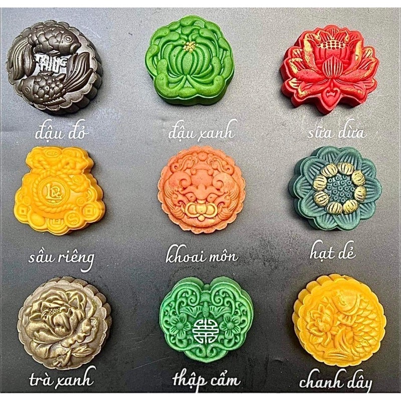 Bánh Trung Thu 3D - Hiện đại màu - truyền thống các loại