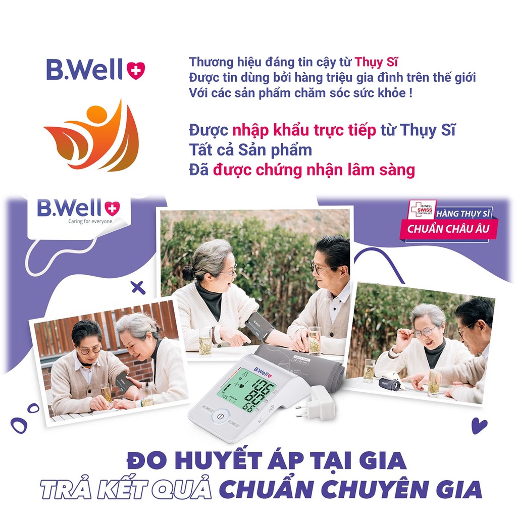 Máy đo huyết áp bắp tay điện tử tự động b.well med 55 - bwell y tế 360