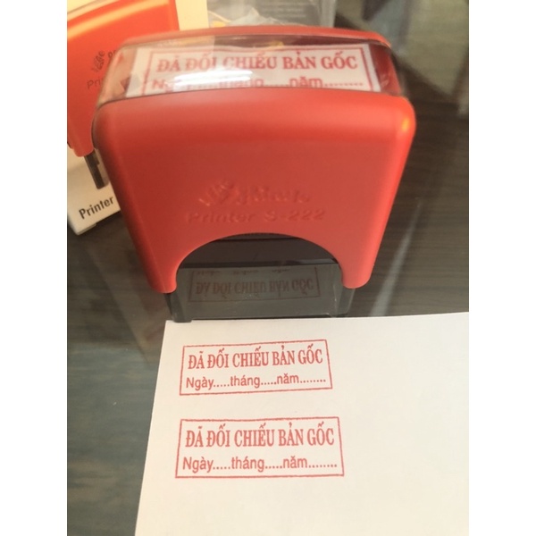Khắc con dấu ĐÃ ĐỐI CHIẾU BẢN CHÍNH chính hãng đẹp