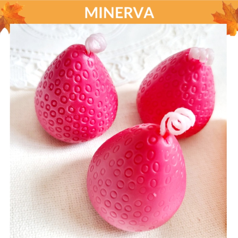 Nến thơm hình QUẢ DÂU size lớn MINERVA handmade phụ kiện trang trí , làm quà tặng