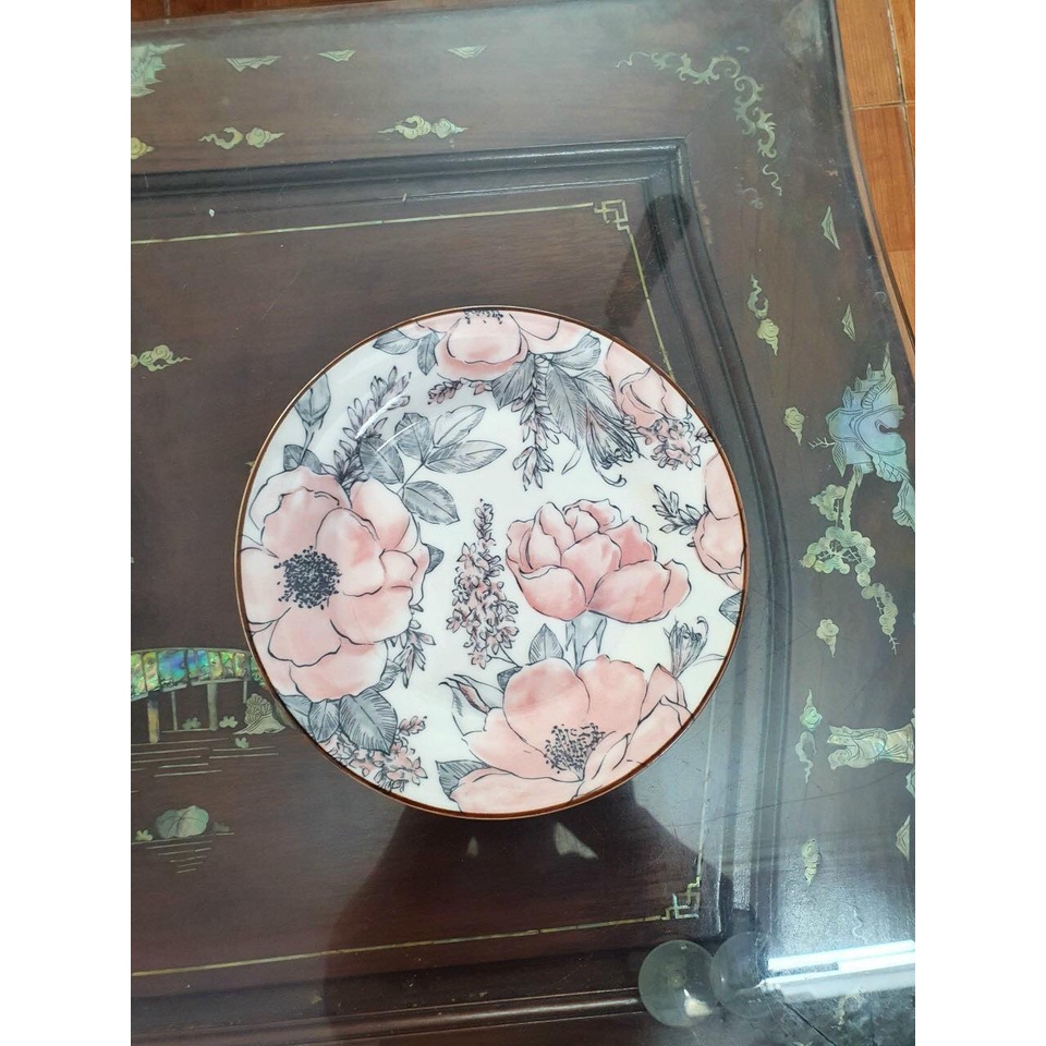 Bộ bát hoa hồng đỏ mẫu mới nhất năm  bát tràng cao cấp minh trang