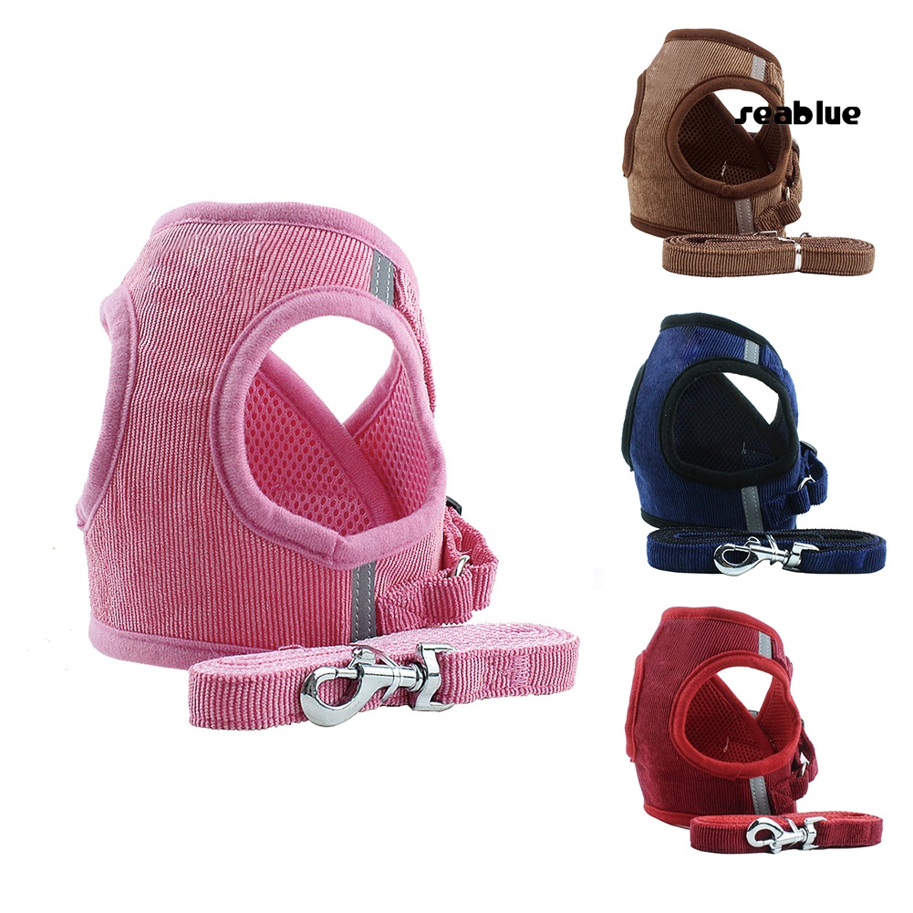 Bộ Áo Vest Kèm Dây Dắt Chó Đi Dạo Dễ Thương Có Thể Điều Chỉnh