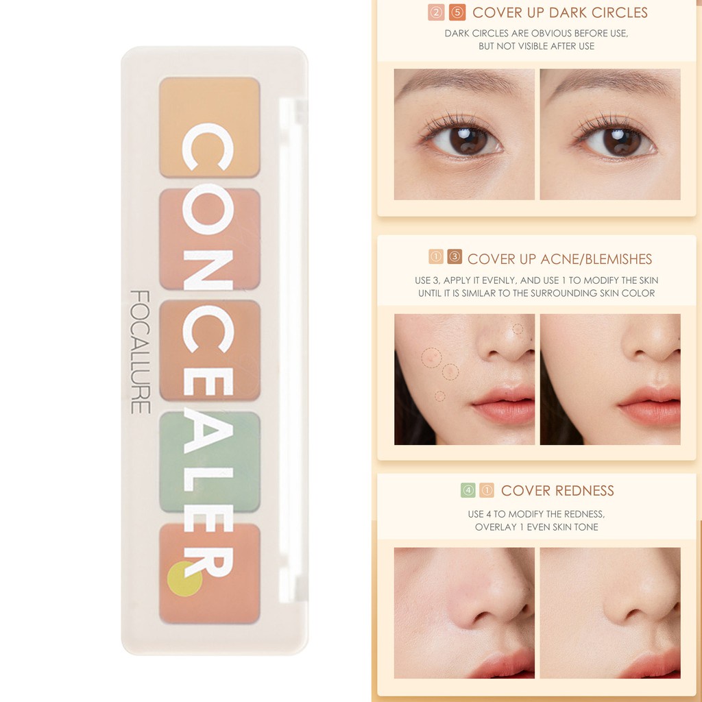 Kem che khuyết điểm Focallure độ che phủ cao chống thấm nước giữ màu lâu trôi 4.3g