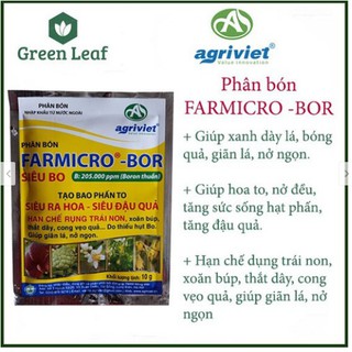 PHÂN BÓN LÁ SIÊU RA HOA ĐẬU QUẢ Farmicro- Bor SIÊU Bo