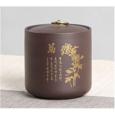 Hũ đựng trà tử sa 4 mẫu tứ quý