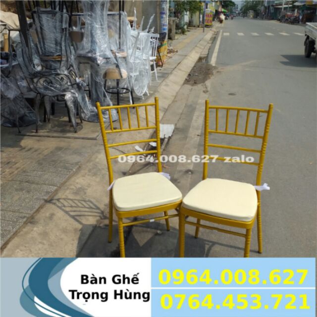 Ghế sắt mặt nệm giá xưởng