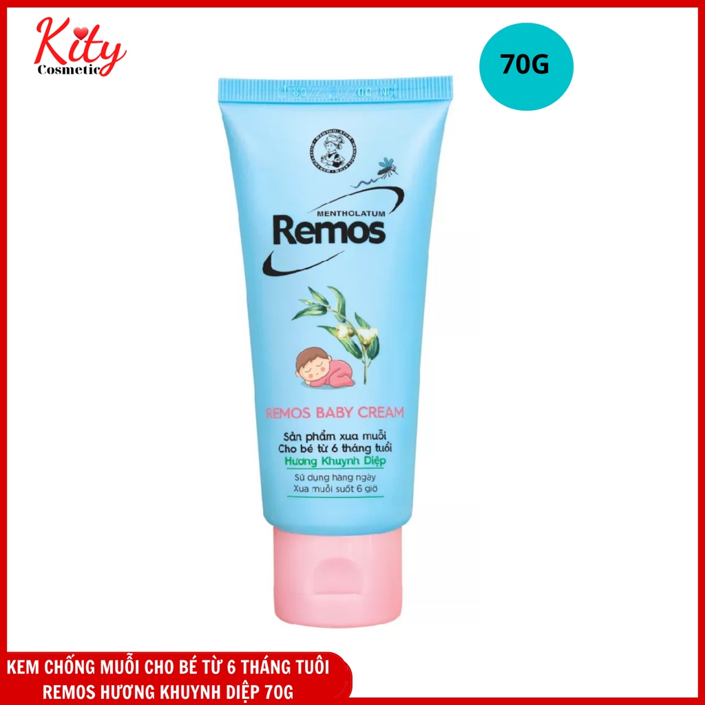 Kem chống muỗi cho bé từ 6 tháng tuổi Remos Mentholatum hương Khuynh diệp