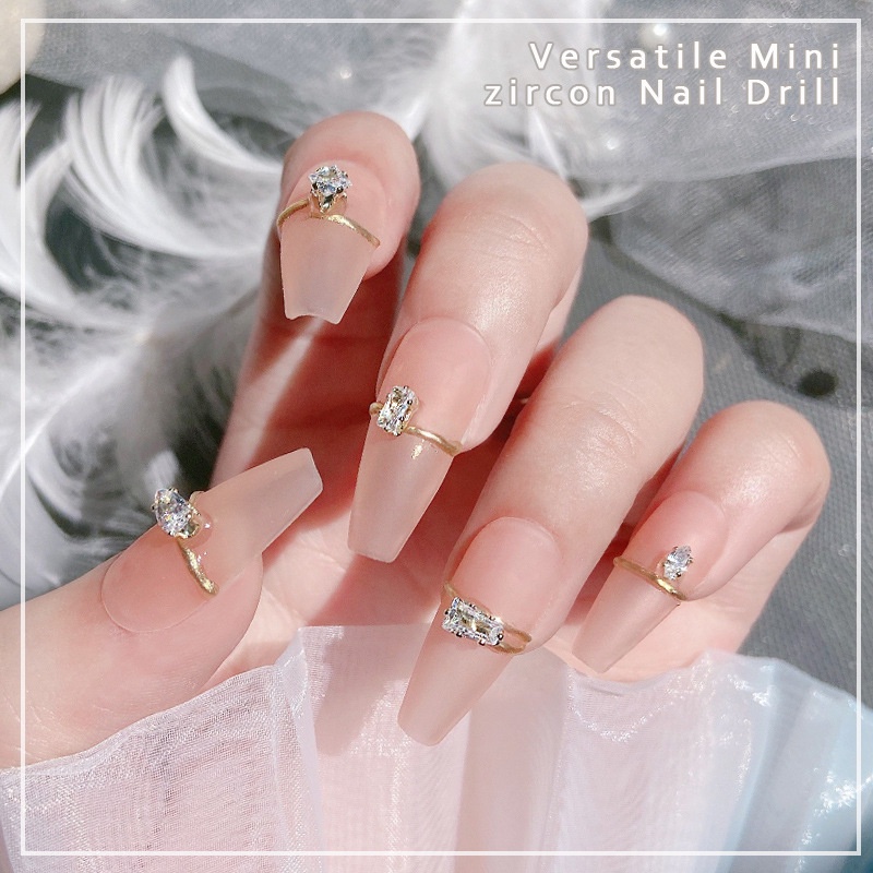 Đá đính móng tay style Hàn, hộp 20 viên, phụ kiện nail salon