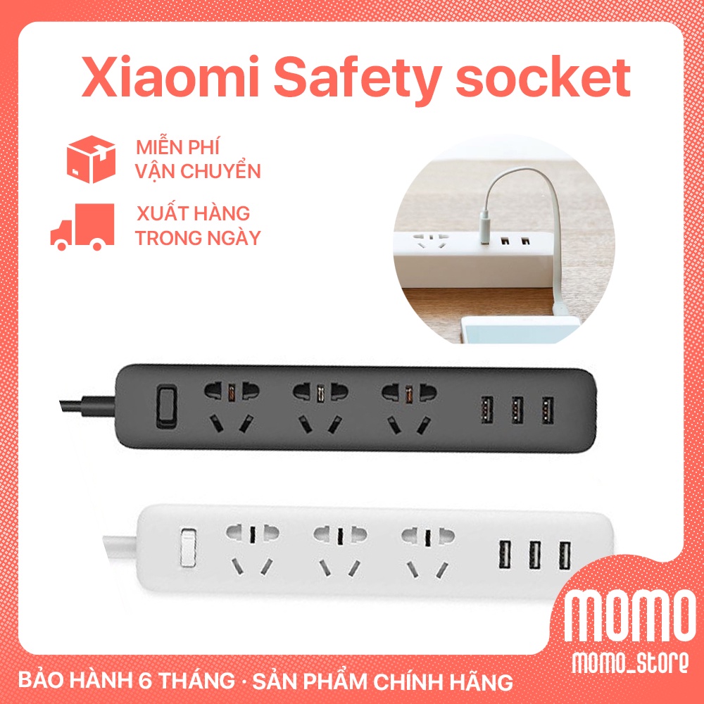 Ổ cắm điện thông minh Xiaomi Power Strip tích hợp 3 cổng sạc USB