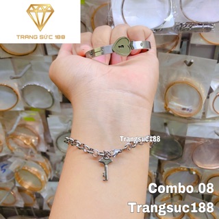 Vòng lắc tay ổ chìa khoá combo 08