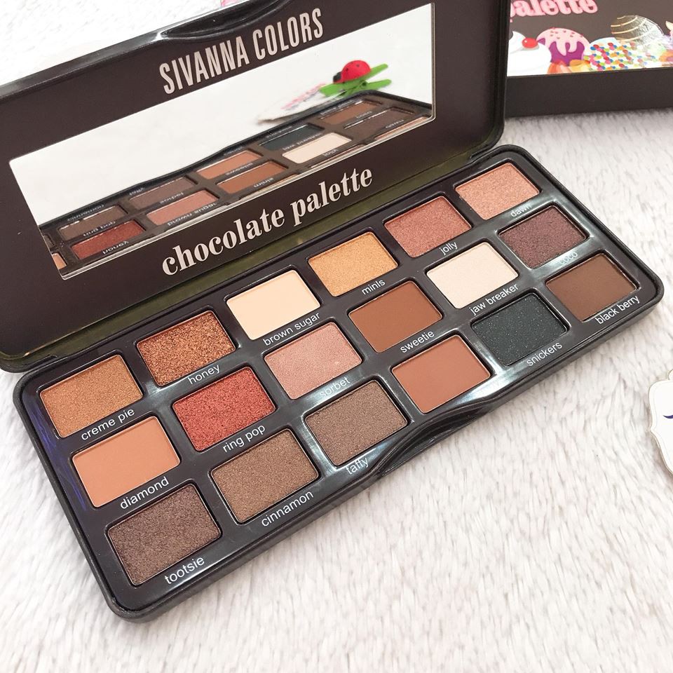 BẢNG PHẤN MẮT 18 Ô SIVANNA COLORS CHOCOLATE PALETTE