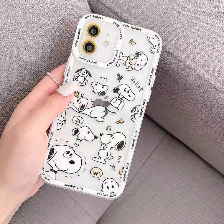 Ốp Điện Thoại Silicone Mềm Hình Snoopy Cho IPhone 13 12 12 Mini 11 Pro Max XS Max XR 6 6s 7 8 Plus