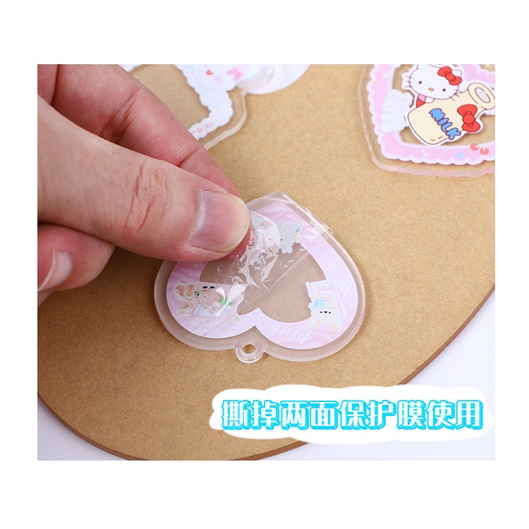 Peach Móc Khóa / Điện Thoại Bằng Acrylic Hình Trái Tim / Tròn Độc Đáo diy