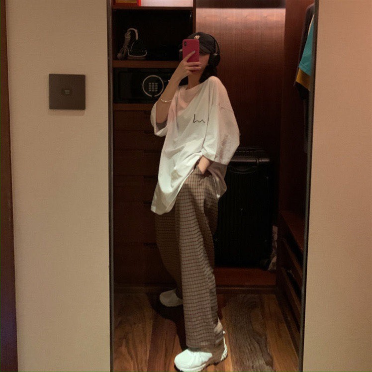 [Size L/XL] Quần thun ống rộng Ulzzang Quảng Châu QDV24