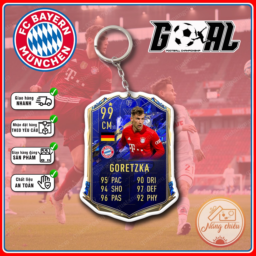 Móc khóa thẻ CLB Bayern Munich Season 2022-2023  - Thiết kế với mọi cầu thủ