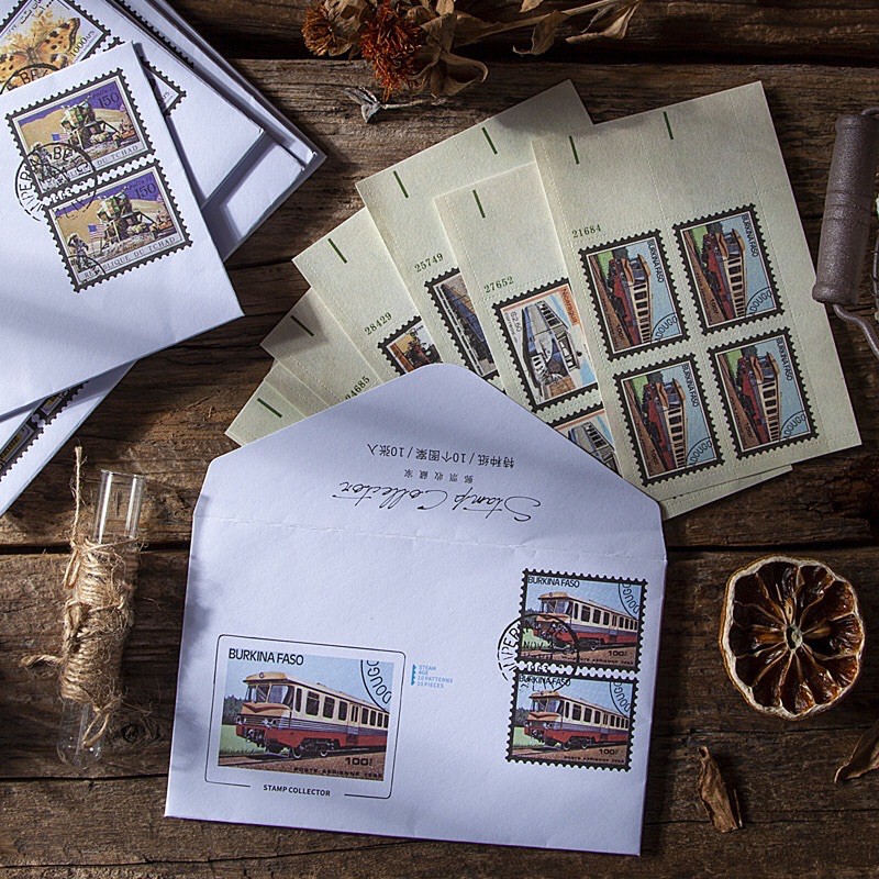 tập 40 hình dán chủ đề con tem