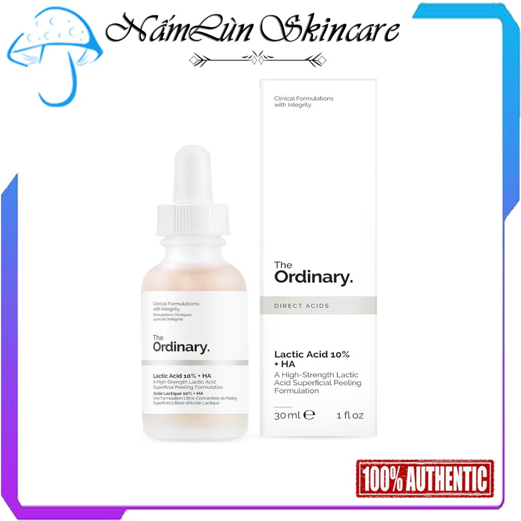 Tinh chất Serum tẩy da chết hóa học, sáng da, đều màu da Lactic Acid 5% 10%+ HA  - The Ordinary [Bill Sephora USA]