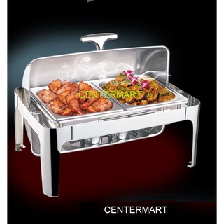 Nồi hâm buffet inox dầy chữ nhật cao cấp nắp kín - nắp xoay 180 độ - công hâm con heo