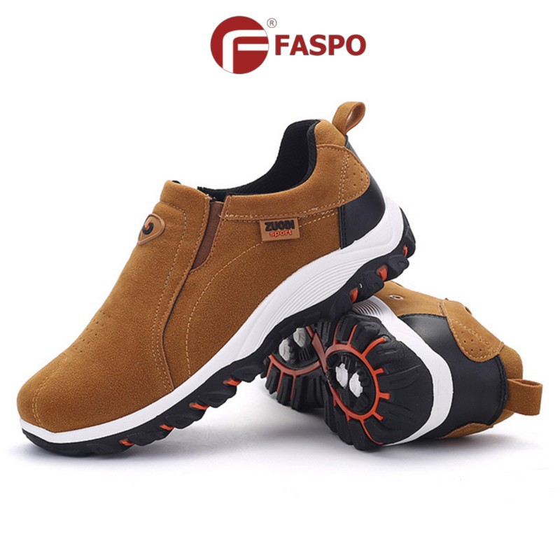 Giày lười phong cách thể thao nam loại cao cấp FASPO 009 (Màu Vàng)