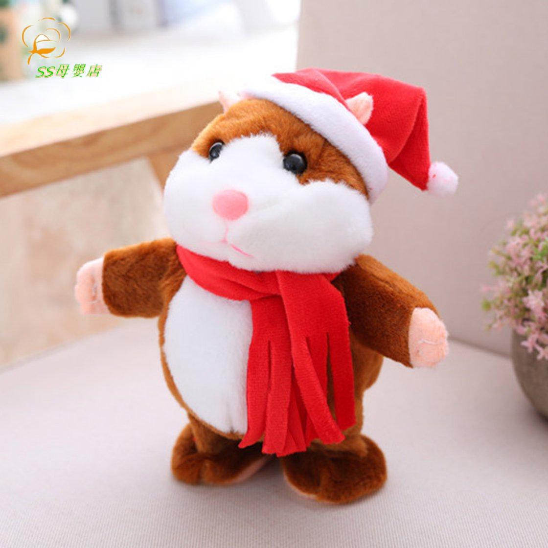 Hoạt Hình Búp Bê Nhồi Bông Hình Ông Già Noel / Chuột Hamster Biết Nói Dễ Thương