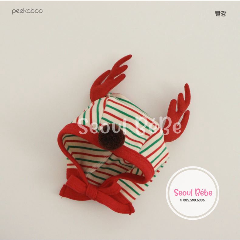Mũ bông/tuần lộc Chris Peekaboo made in Korea