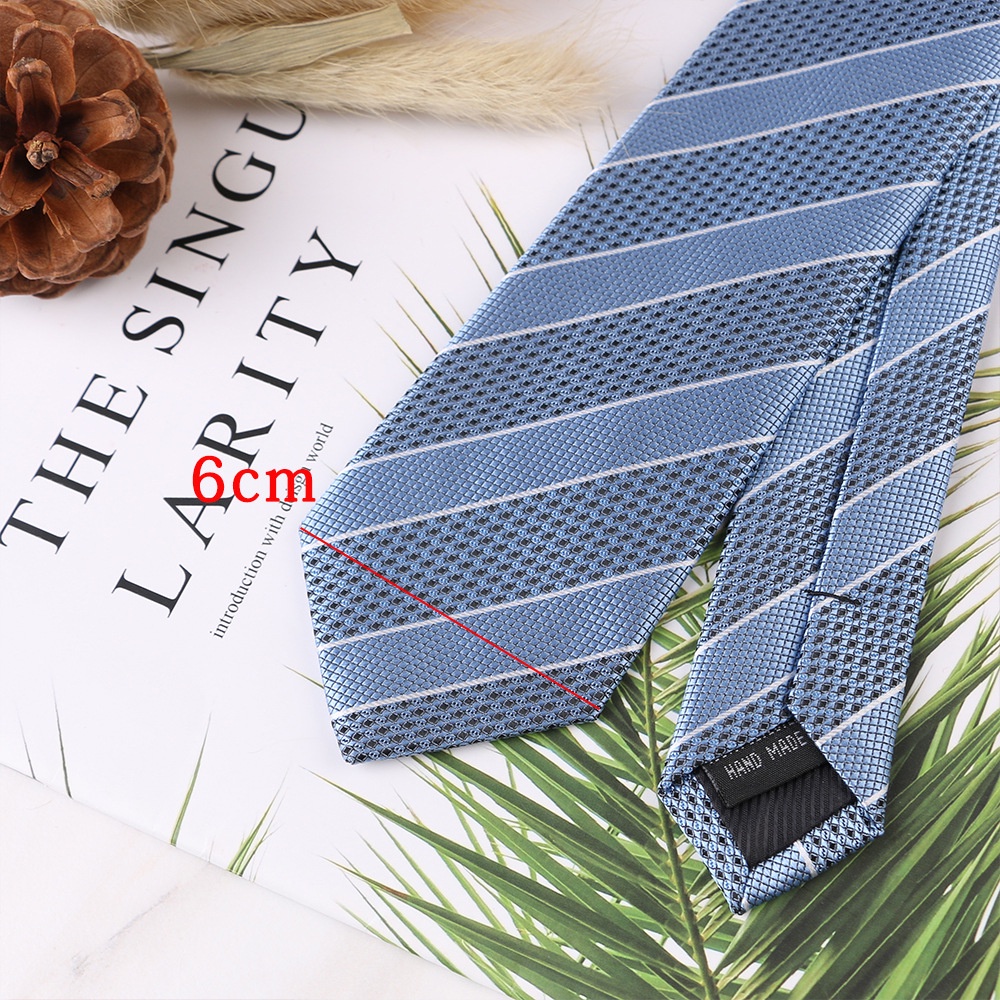 Cà Vạt Nam Bản Nhỏ 6cm Họa Tiết Sọc Thanh Lịch