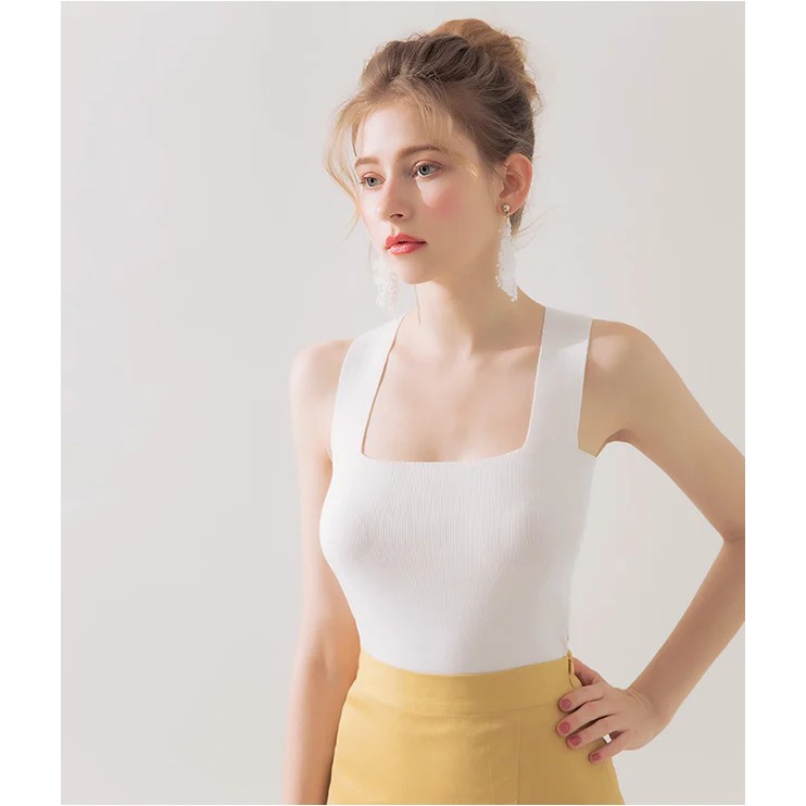 [Mã WABRM50 giảm 15% đơn 99k] Áo dệt kim sát nách dây chéo sau nữ Air Space 1921121 | BigBuy360 - bigbuy360.vn