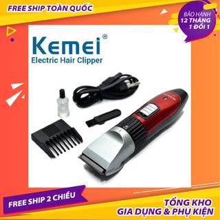 [ BH 6 THANG] Tông đơ kemei 730 pin sạc chính hãng