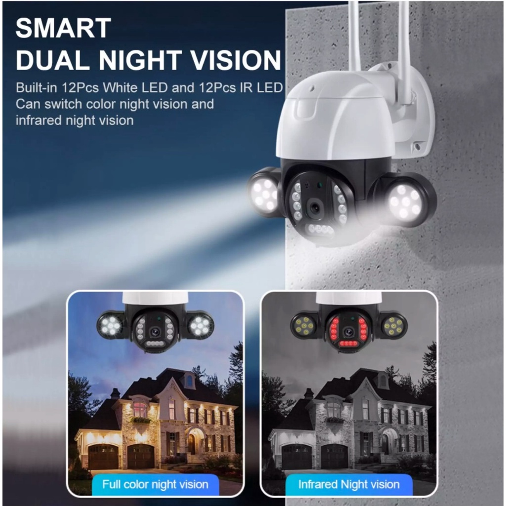 Camera Wifi Tuya FullHD 3MP, loại ngoài trời (Outdoor) , App Smart Life / Tuya -