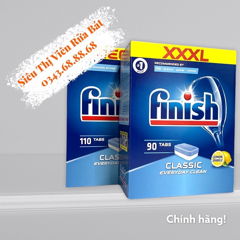 Hộp viên rửa bát Finish Classic [tiết kiệm vô địch]