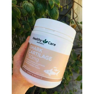 Viên Uống Sụn Vi Cá Mập HEALTHY CARE SHARK CARTILAGE 750MG 200 Viên (Úc)