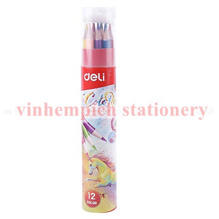 Ống Bút Chì 12 Màu Deli C00307