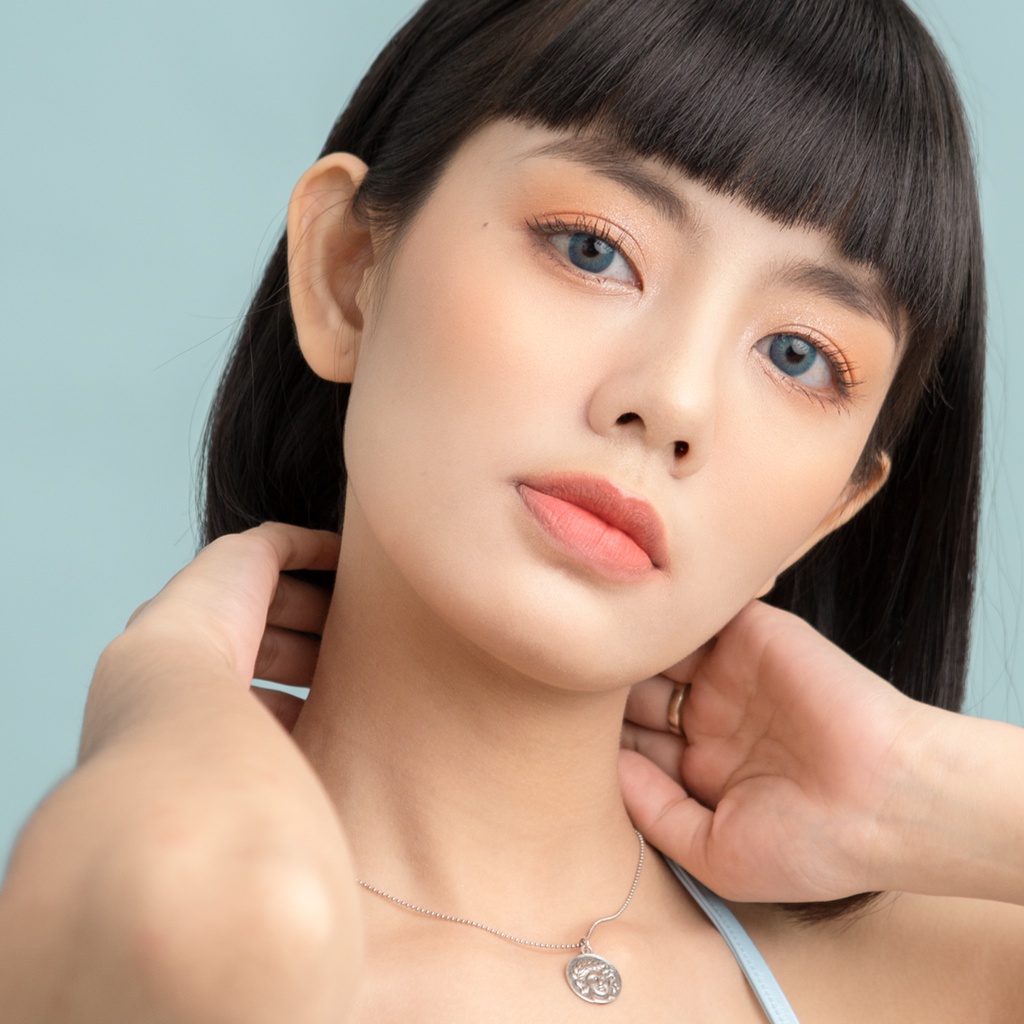 Kính áp tròng LENS NICE EM BLUE - Xanh Dương Ánh Bạc 14,0mm