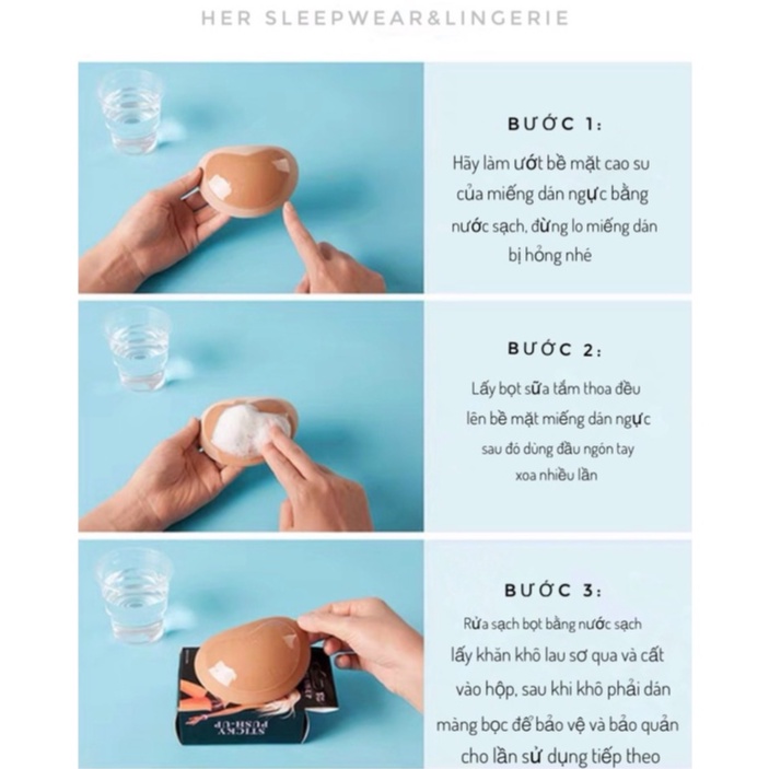 2 Miếng Dán Áo Lót Độn Nâng Ngực Sillicon Hình Trái Tim Siêu Dính, Bám.