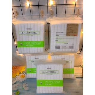 Bông tẩy trang miniso 180 miếng - loại dày