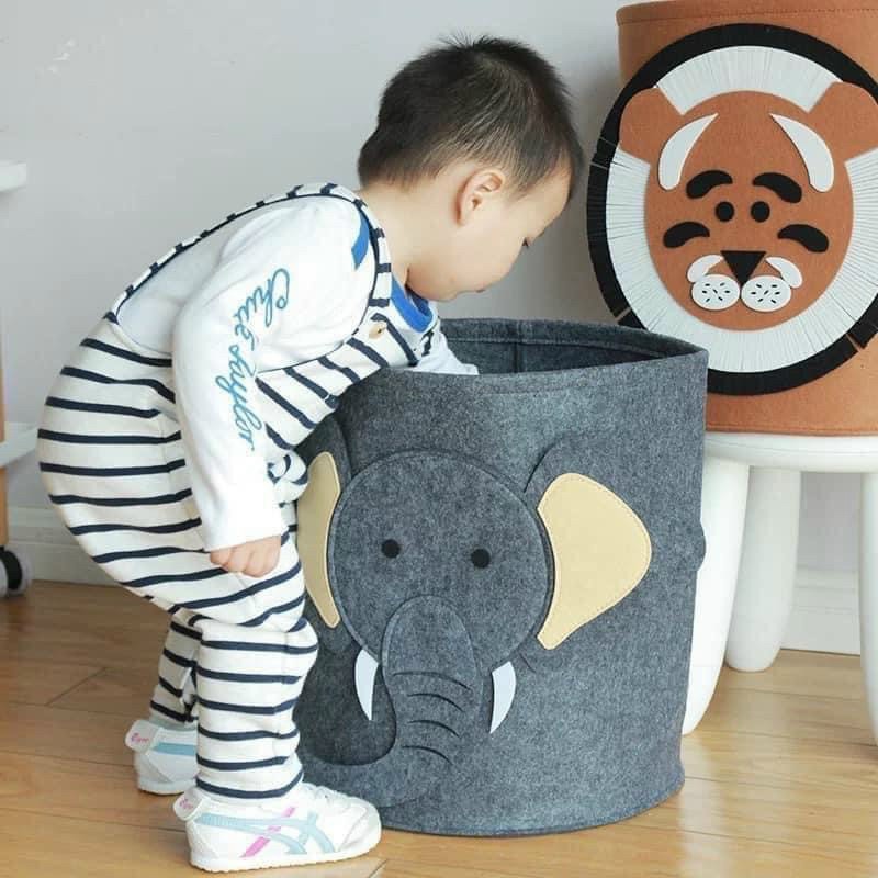 Giỏ đựng đồ phong cách Hàn Quốc loại lớn HOMEBODY để đựng đồ chơi , giỏ đựng quần áo hình baby shark, sư tử, voi