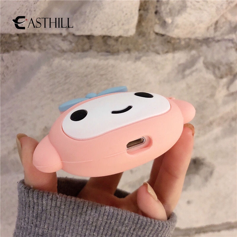 SANRIO Vỏ Bảo Vệ Hộp Sạc Tai Nghe AirPods 1 2 3 Pro Bằng Silicon PC Cứng Họa Tiết Kuromi Dễ Thương