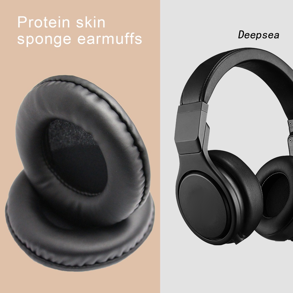 1 Cặp Đệm Tai Nghe Chơi Game Cách Âm 50mm-110mm Bằng Da Giả Protein
