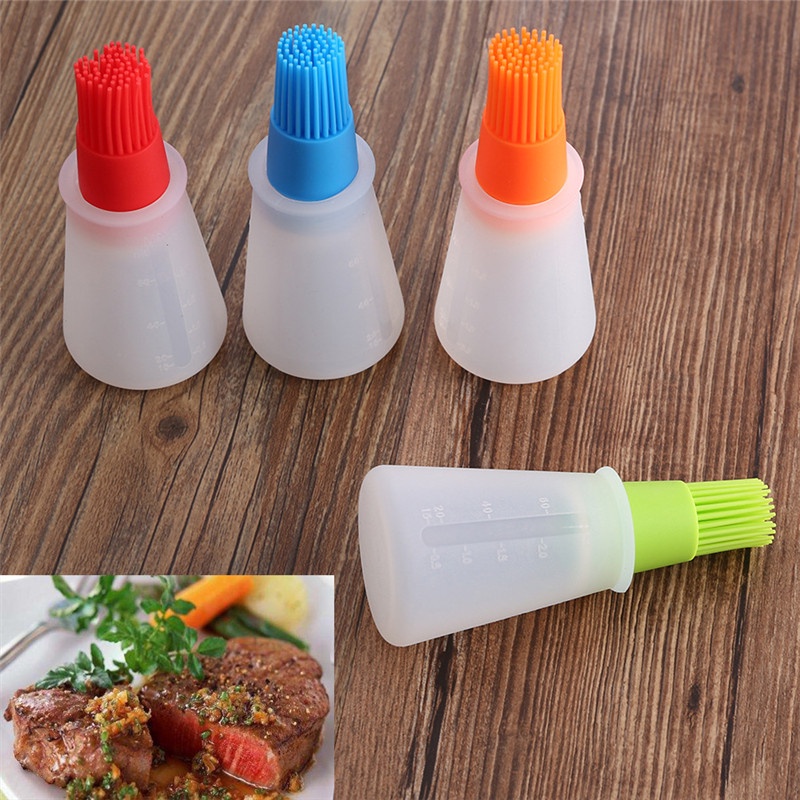 Cọ Silicone Phết Dầu Kèm Bình Đựng Dầu Nướng BBQ Tiện Dụng