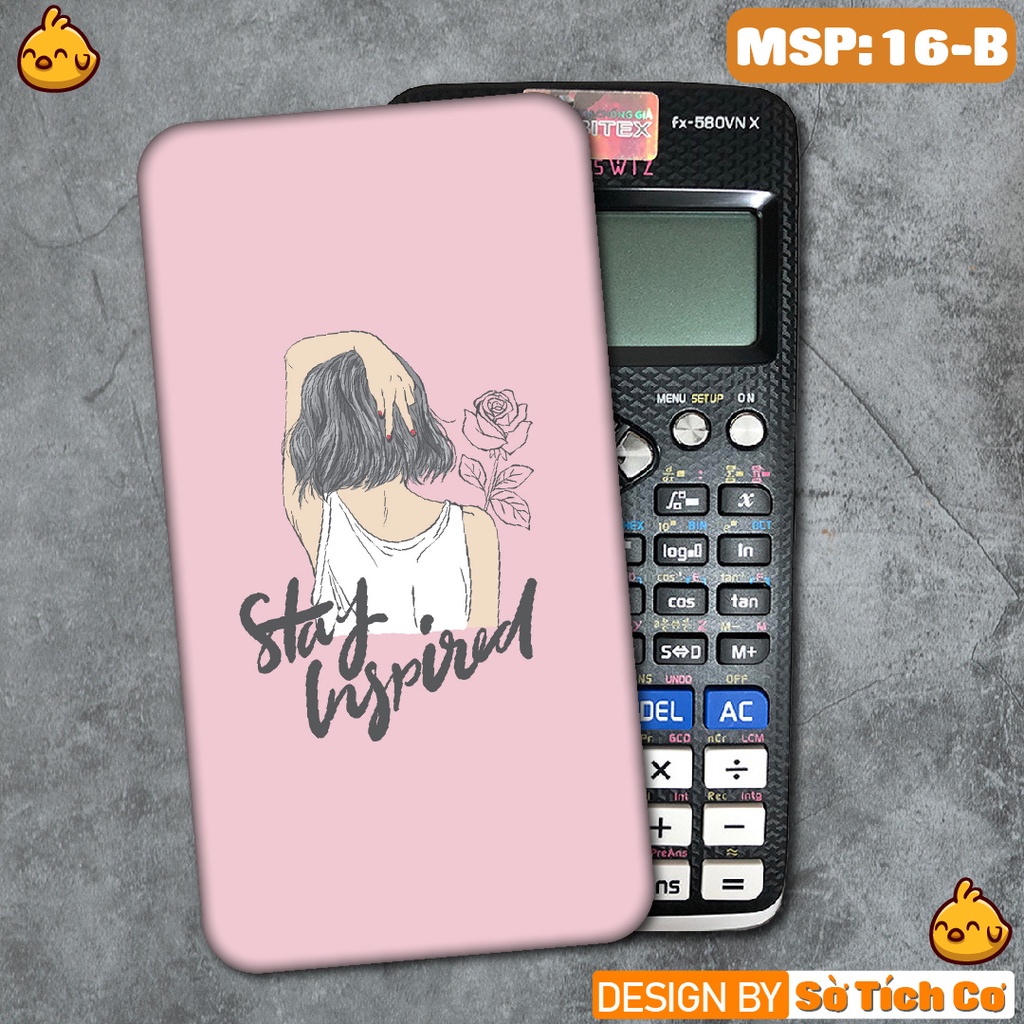 Miếng decal dán máy tính Casio bỏ túi FX500 FX570 FX580 - 570ES 570EX 680EX hình Girl beaty MSP: 16