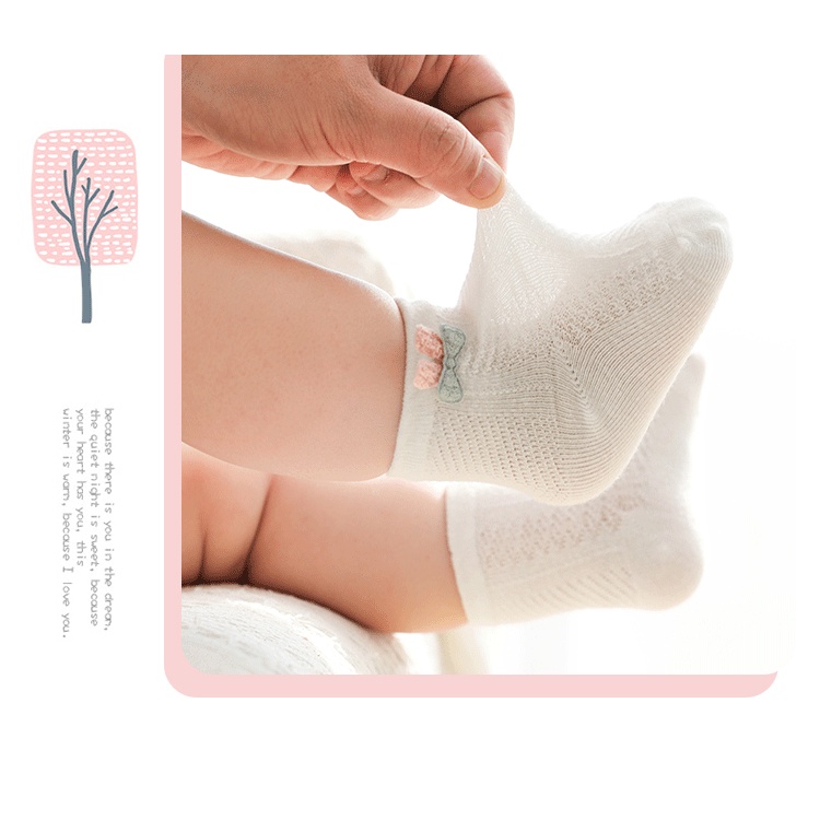 Tất Lưới Cho Bé,tất Micky kiểu dáng đáng yêu chất cotton thun mịn mát co giãn cho bé 0-5 tuổi thoải mái vui chơi