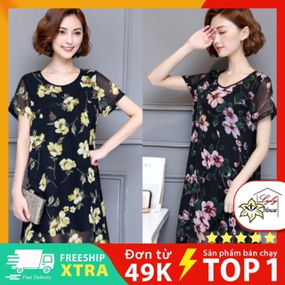 Đầm voan dáng suông dành cho người mập bụng