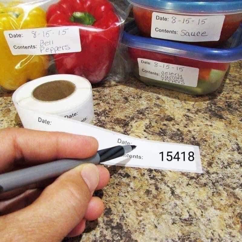 SET 2 CUỘN  NHÃN DÁN GHI CHÚ THỰC PHẨM