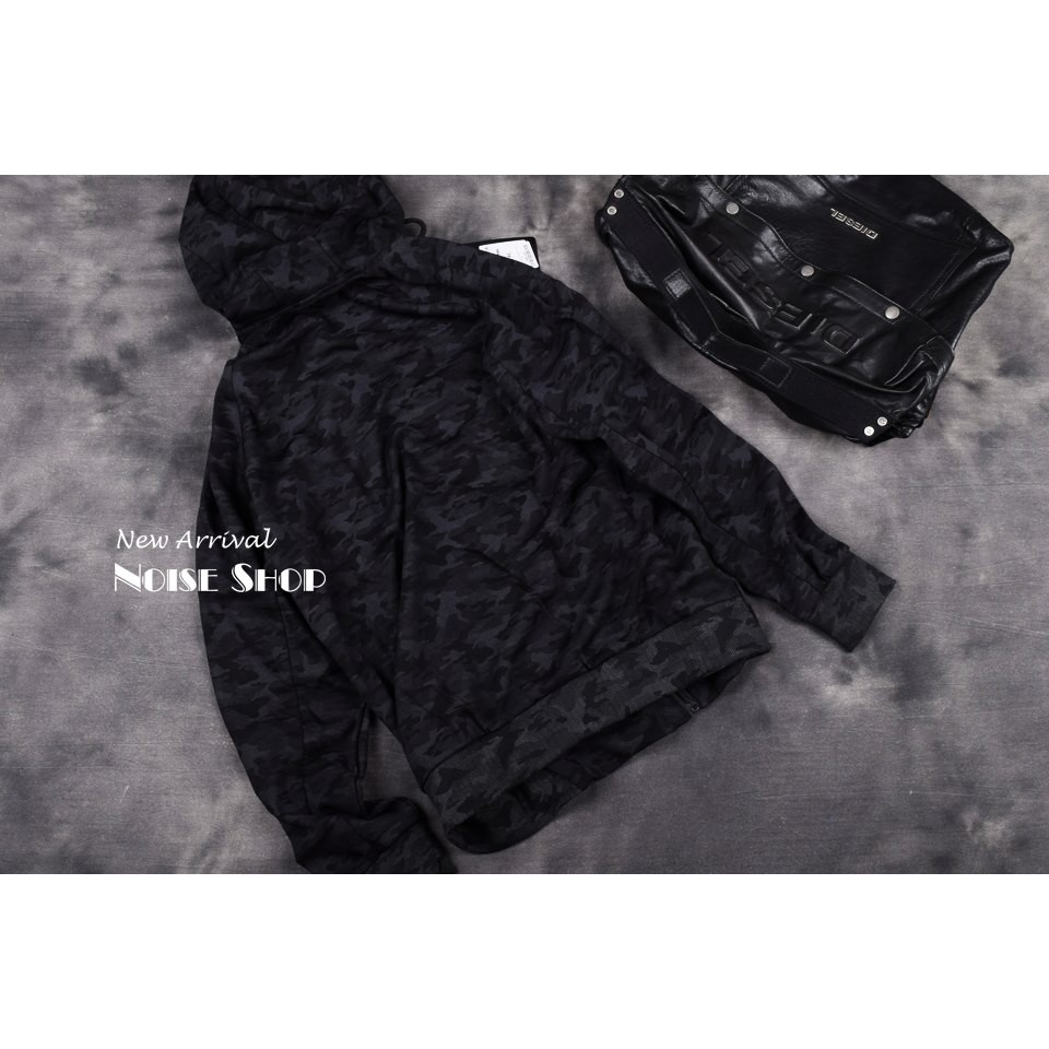 Áo Khoác Nỉ Nam Mũ Liền Rằn Ri