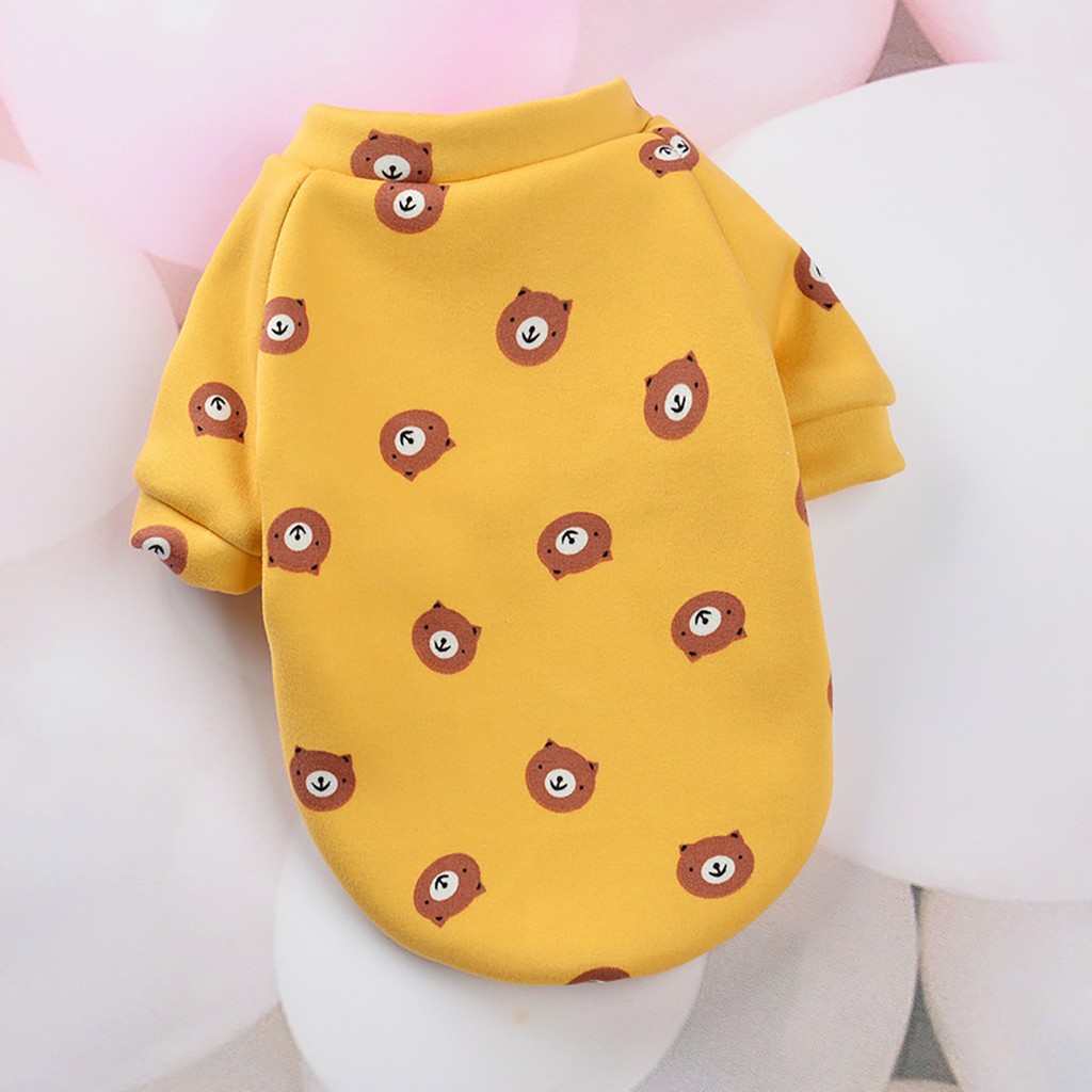 Áo Cotton Cổ Tròn In Họa Tiết Hoạt Hình Đáng Yêu Cho Thú Cưng
