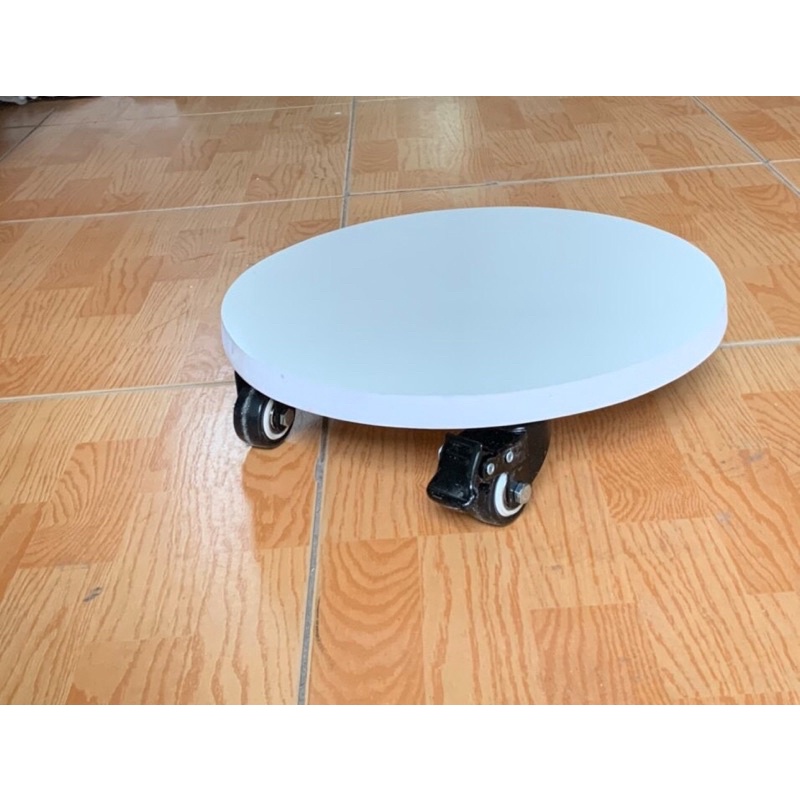 Đế để chậu cây có bánh xe cao su đen chịu tải 80kg