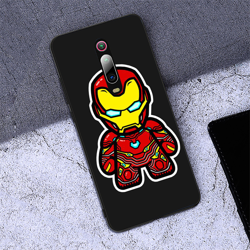 MARVEL Ốp Lưng Silicone Phong Cách Iron Man Cho Redmi Note 5 6 7 8 9 Pro Max 8t 9s