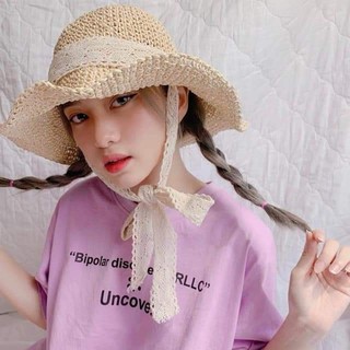 Mũ cói đi biển quai ren_Hot Summer 2021_mũ cói tiểu thư