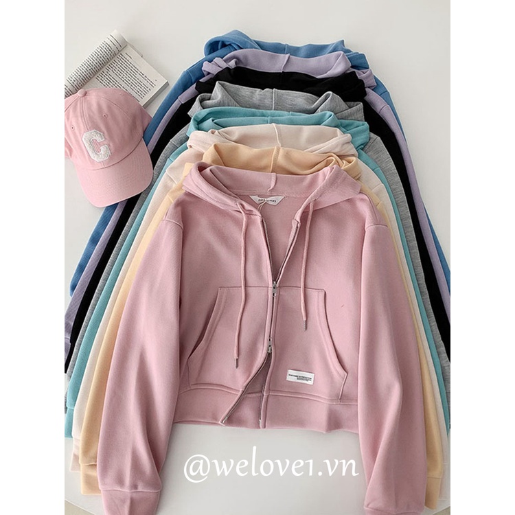 Áo Khoác cardigan Lửng Có Nón Thiết Kế Nhãn Hiệu Đơn Giản Và Đa Năng Thời Trang Mùa Thu Mới niche Cá Tính Dành Cho Bạn Nữ